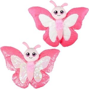 Pink sequin Butterfly Plush Toy
